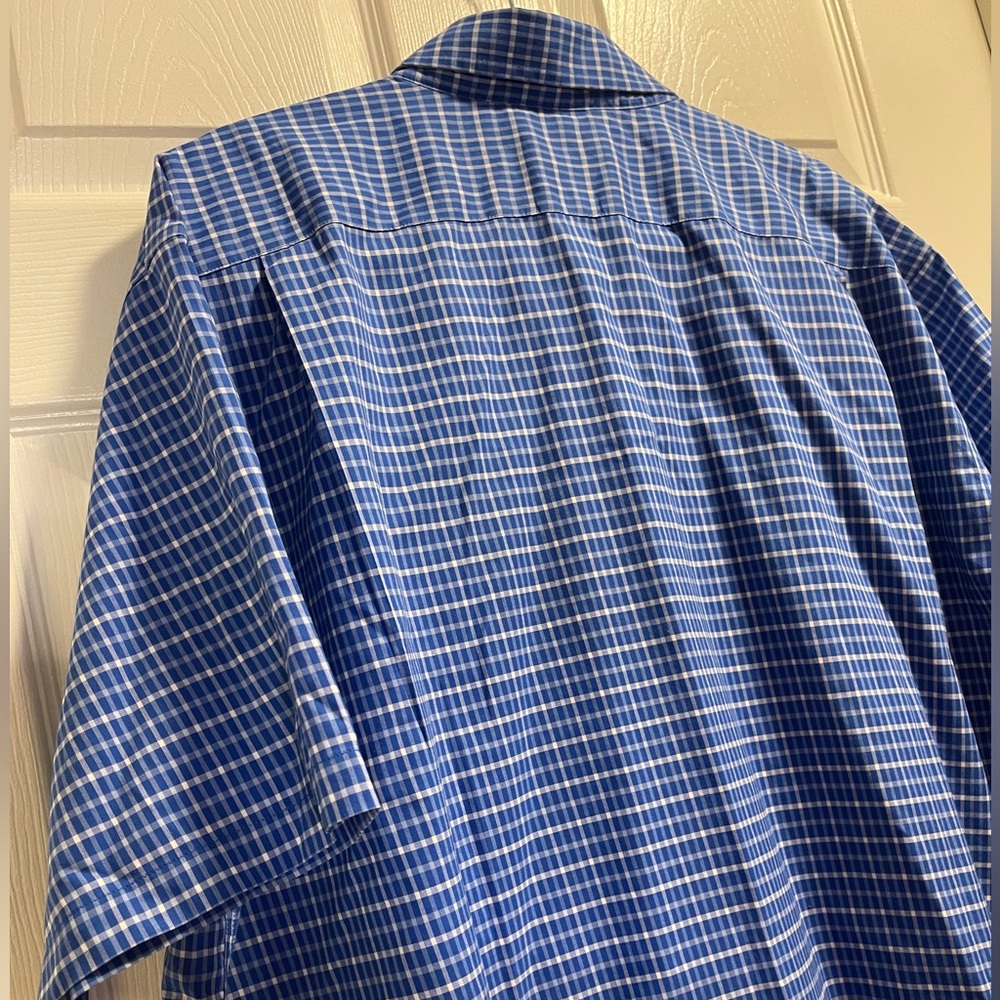 L.L. Bean Wrinkle Resistant Traditional Untucked Fit, Plaid Short Sleeve XXL-Reg - Picture 7 of 12